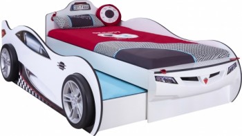 CARBED Кровать-машина Coupe с выдвижной кроватью White 20.03.1310.00 в Багане - bagan.mebel54.com | фото
