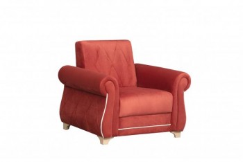 Кресло для отдыха "Порто" (микровелюр Гавайи бордо / микровельвет крем)/осн. в Багане - bagan.mebel54.com | фото
