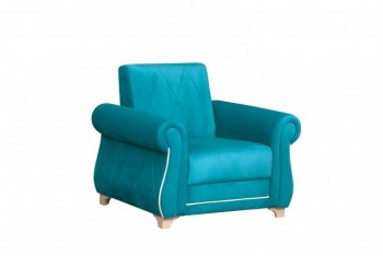 Кресло для отдыха "Порто" (велюр киви бирюза / микровельвет крем) в Багане - bagan.mebel54.com | фото