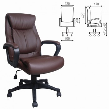 Кресло офисное BRABIX Enter EX-511 (коричневый) в Багане - bagan.mebel54.com | фото