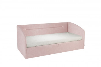 Кровать 0.9 Альба Софа (Нежно-розовый велюр) в Багане - bagan.mebel54.com | фото