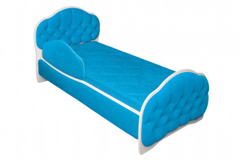 Кровать 170 Гармония 84 Ярко-голубой (мягкий бортик) в Багане - bagan.mebel54.com | фото