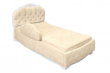 Кровать 190 Гармония Lux 02 Бежевый (мягкий бортик) в Багане - bagan.mebel54.com | фото
