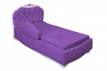 Кровать 190 Гармония Lux 32 Фиолетовый (мягкий бортик) в Багане - bagan.mebel54.com | фото