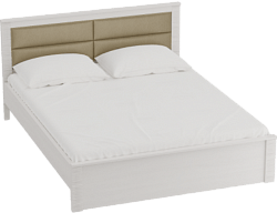 Кровать Элана 1400 с основанием Бодега белая в Багане - bagan.mebel54.com | фото
