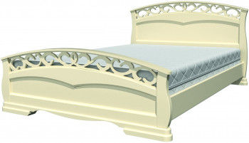 Кровать Грация-1 из массива сосны 1600*2000 Слоновая кость в Багане - bagan.mebel54.com | фото