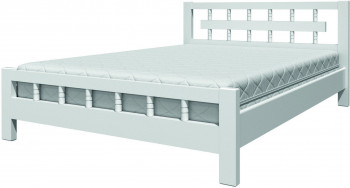 Кровать Натали-5 из массива сосны 1600*2000 Белый античный в Багане - bagan.mebel54.com | фото