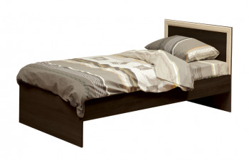 Кровать одинарная 21.55 (шир. 900) с настилом (венге/профиль дуб линдберг)/осн. в Багане - bagan.mebel54.com | фото