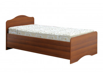 Кровать одинарная 900-1 без матраса (круглые спинки) Орех Таволато в Багане - bagan.mebel54.com | фото