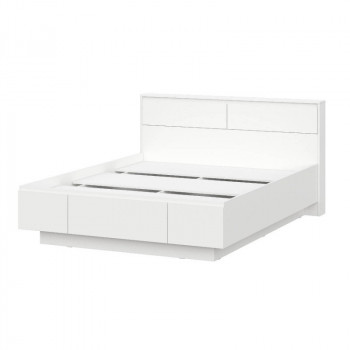 Модульная система "Одри" Кровать двойная (1,6х2,0) серия 3 Белый в Багане - bagan.mebel54.com | фото
