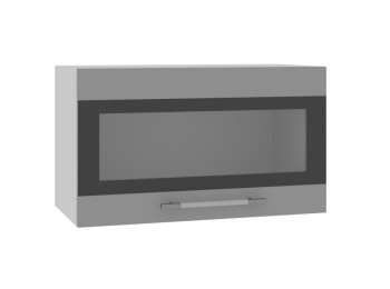 Ройс ГПГСФ 600 Шкаф верхний горизонтальный (Графит софт/корпус Серый) в Багане - bagan.mebel54.com | фото