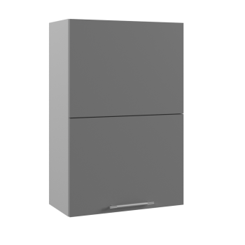Ройс ПГПМ 600 Шкаф верхний Blum Aventos HF (Графит софт/корпус Серый) в Багане - bagan.mebel54.com | фото