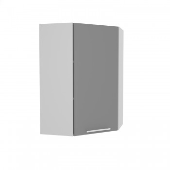 Ройс ВПУ 600 Шкаф верхний угловой высокий (Графит софт/корпус Серый) в Багане - bagan.mebel54.com | фото