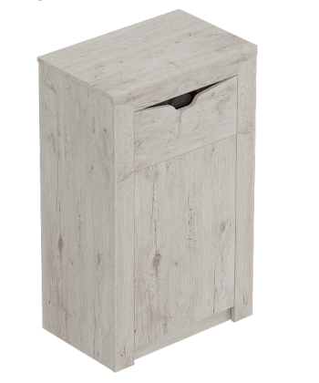 Тумба с дверцей и ящиком Соренто Дуб бонифаций/Кофе структурный матовый в Багане - bagan.mebel54.com | фото